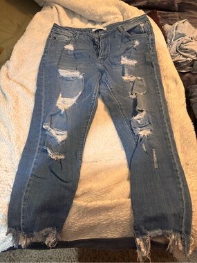 KanCan Light Blue Distressed Skinny Jeans